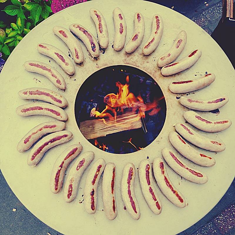 Enjoy the fire and warmth together